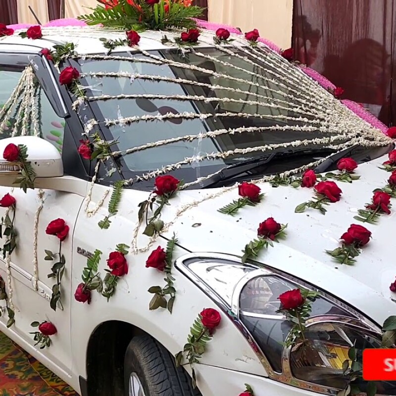 Wedding car decoration - Indian style #Traditional #weddingcar